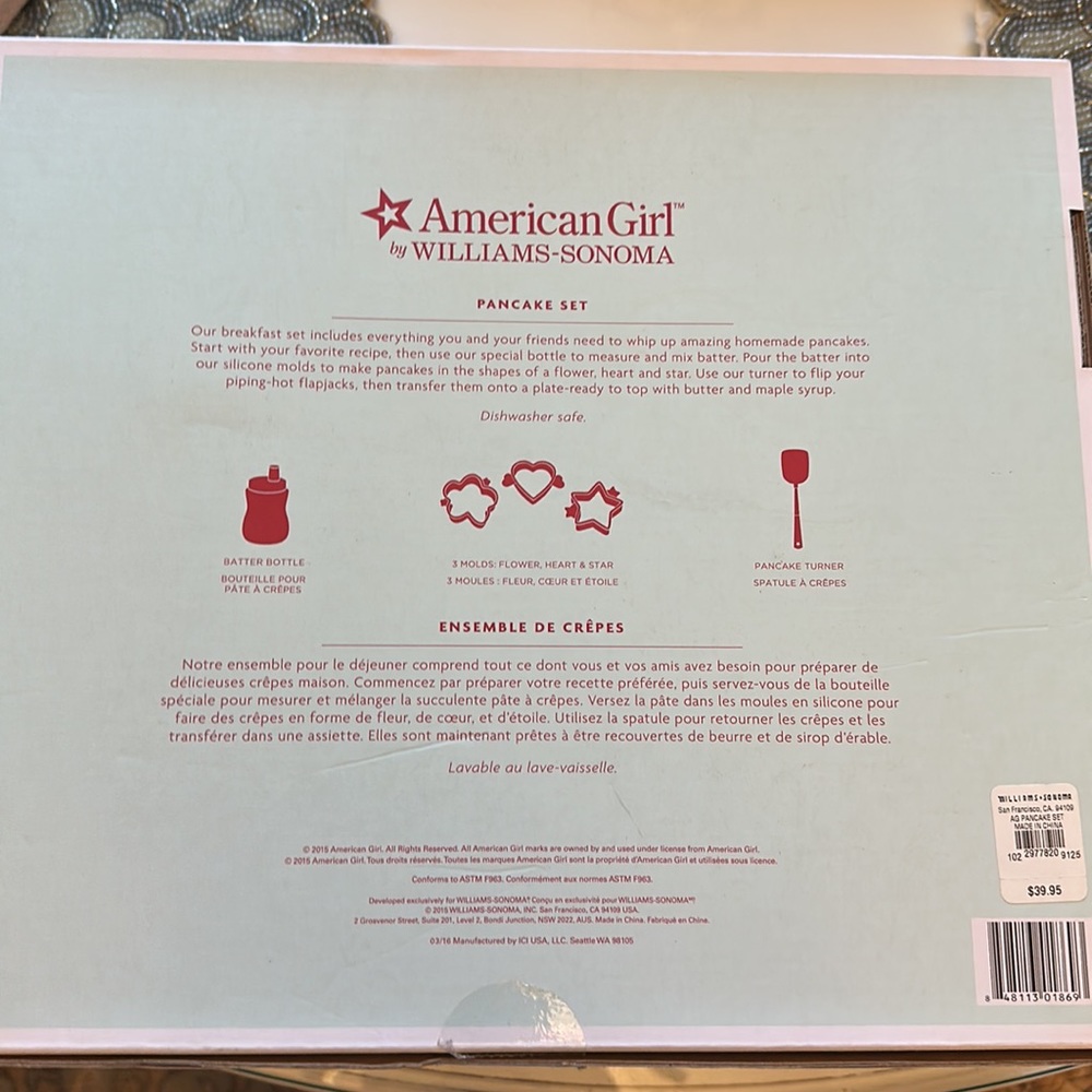 American Girl Pancake Set - Picture 4 of 4